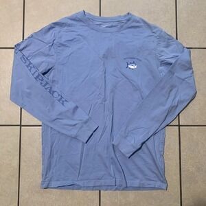 Southern Tide Men's M Blue Long Sleeve Graphic Logo Tee T-Shirt Coastal